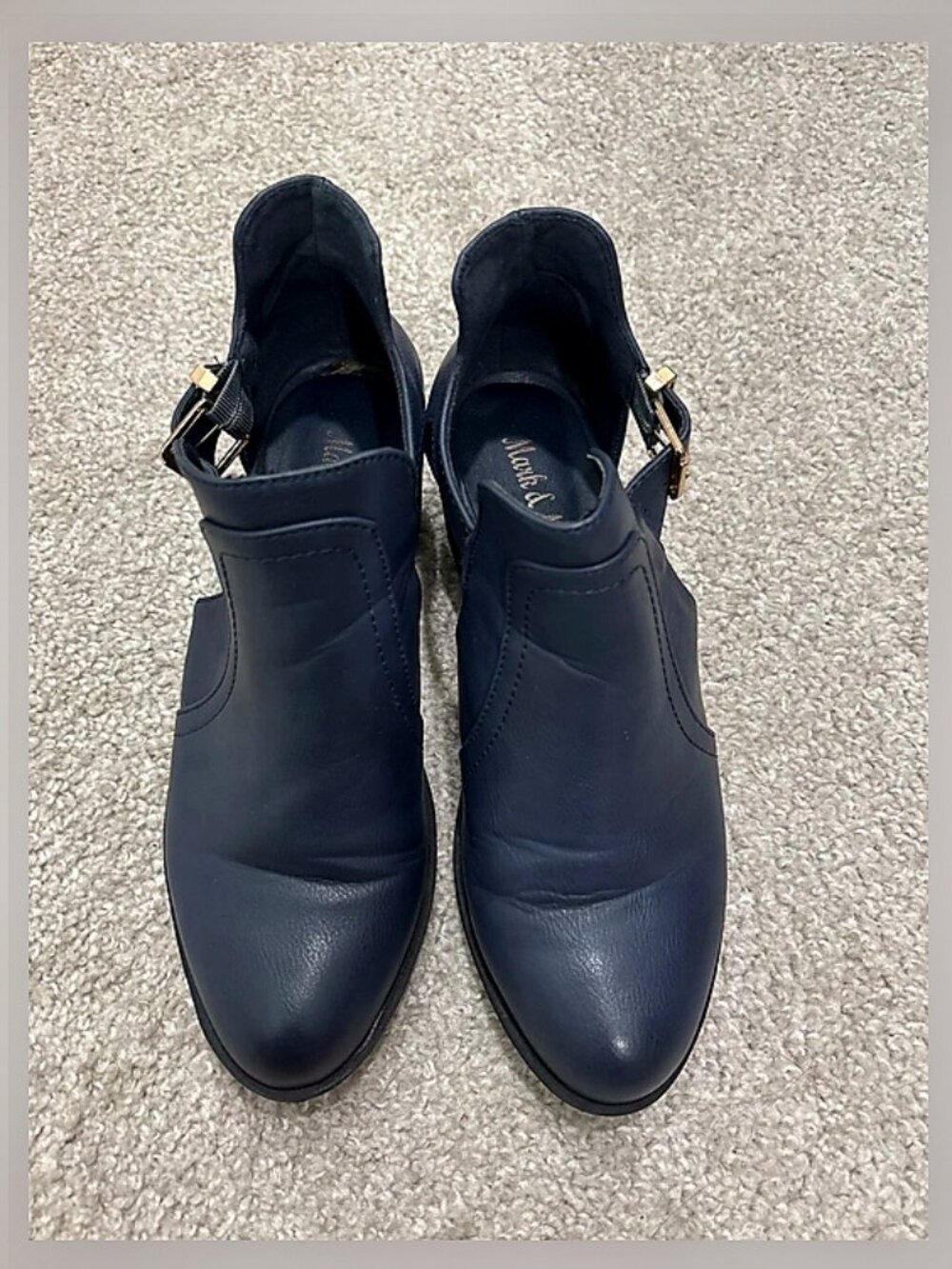 Navy Blue ankle booties- size 7
